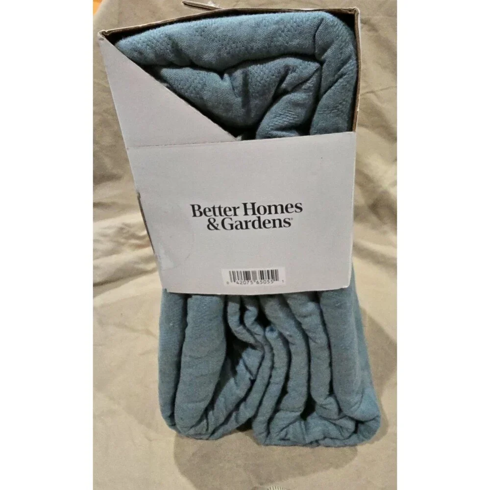 Better Homes & Gardens Seafoam Teall 72” x 72” Cotton Shower Curtain - NEW